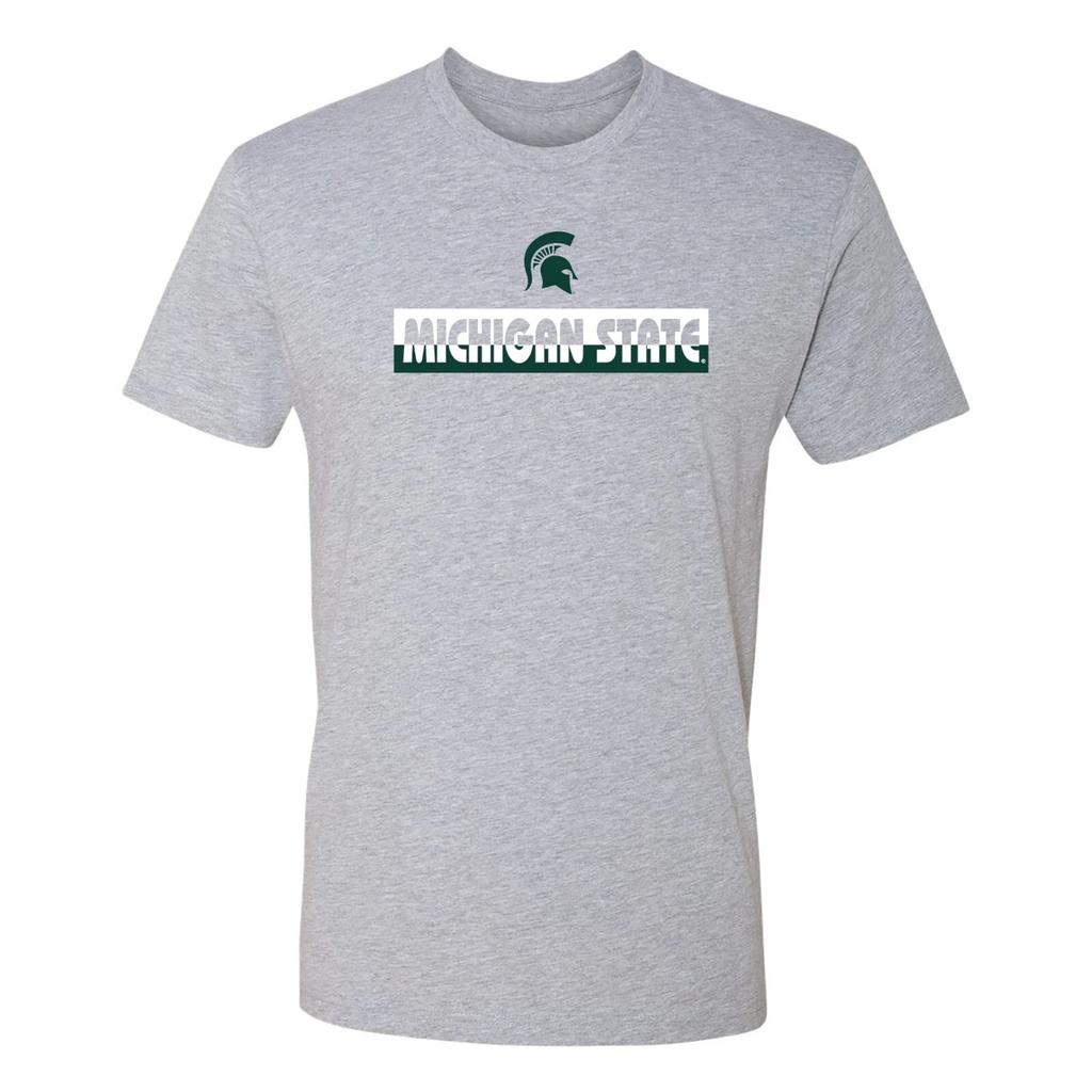 Michigan State Spartans Split Bar NLA T-Shirt - Heather Grey