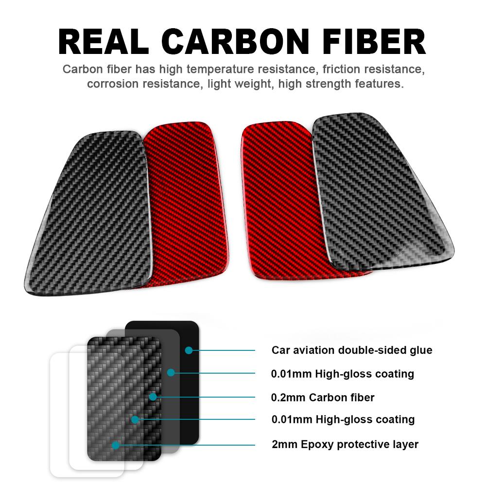Carbon Fiber Style Interior Sticker for la cubierta de la luz trasera de fibra de Interior Panel