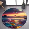 Colorful Pebble Rainbow Road Beach Stone 26 Style New Round Carpet Rug for Bedroom Living Room Decoration,pet Decor Floor Mat