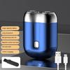 Мини-электробритва USB перезаряжаемая водонепроницаемая бритва для влажной и сухой езды с двумя головками портативный триммер для бороды для мужчин инструмент для удаления волос
