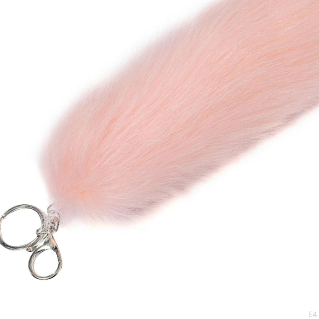 Плюшевый брелок с хвостом, сумка, подвеска, украшение из искусственного меха, брелок для ключей, автомобильная цепочка, металлический брелок для кошелька