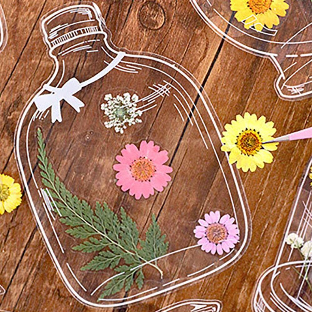 20 шт. Сделай сам ПЭТ-наклейки Прозрачные Зажимы для страниц с цветами Закладка из прессованных цветов Любителям чтения