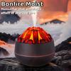 Creative Flame Wood Grain Humidifier 300ml Capacity Indoor Aromatherapy Machine  Desktop