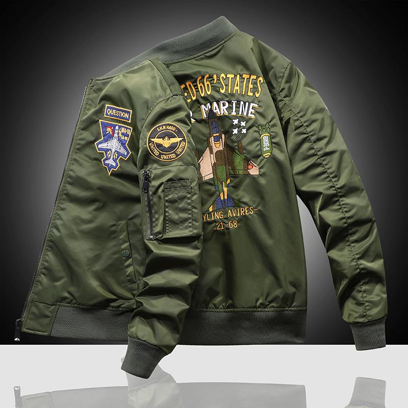 American Overalls Pilot Jacket Men Autumn Baseball Uniform Trendy Coat Fan Jacket Casual Outwear