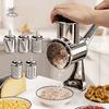 Practical Manual Rotary Hand Crank Nut Grinder Stainless Steel Sturdy Cheese Grater with 5 Blades Cheese Shredder Prepare Meal