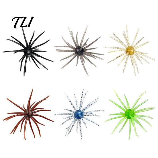 Bionic Fishing Lures 5Pcs Sea Urchin Lure, 4cm/0.5g, 7cm/1.6g, 9cm/2.8g, 11cm/8.7g Floating Bass Tackle Artificial Bait, Fuzzy Soft Lure for