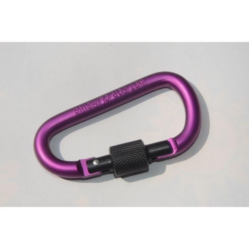 Outdoor Aluminum D Shape Locking Carabiner Keychain Backpack Clip Rope Hook for Camping Hiking Gear Accessories