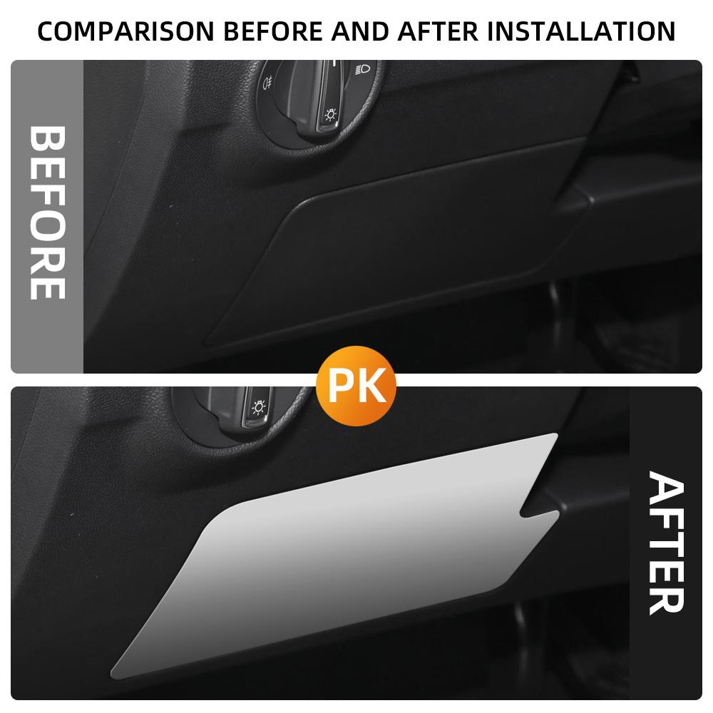 Для Volkswagen VW T-Roc TROC 2017 - 2025 LHD Сторона водителя Крышка ящика для хранения Накладка Стикер Стайлинг Аксессуары для интерьера