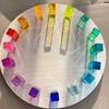 Прозрачные радужные 3D строительные блоки: Образовательные акриловые кубики для детей