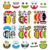 6 Cartoon Monster Face Change Puzzle Stickers Cartoon Creative Graffiti Funny DIY Hand Note Stickers