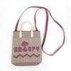 SNOOPY Silicone Handle 2WAY Mini Tote Bag Beige Root-To SNOOPY
