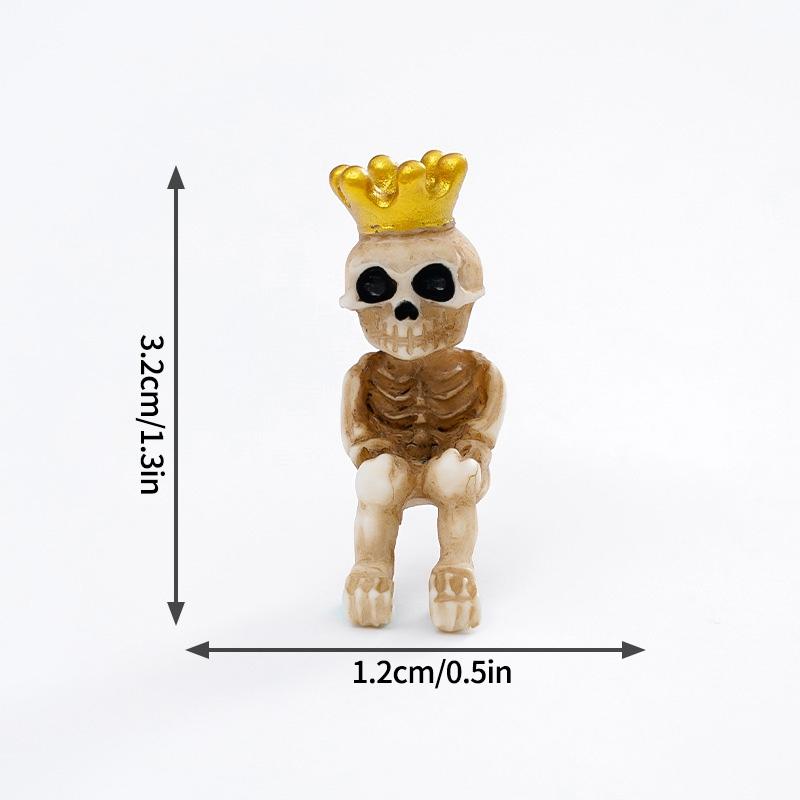 Хэллоуин Череп Орнамент Мумия Призрак Страшный Настольный Декор Хэллоуин Полимерные Миниатюры День Мертвых Детский Подарок Микро Ландшафт