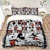 Mickey Mouse Quilt Print 3Pcs Bedding Setduvet Cover With 2 Bedropillowcase Home Birthday Gift