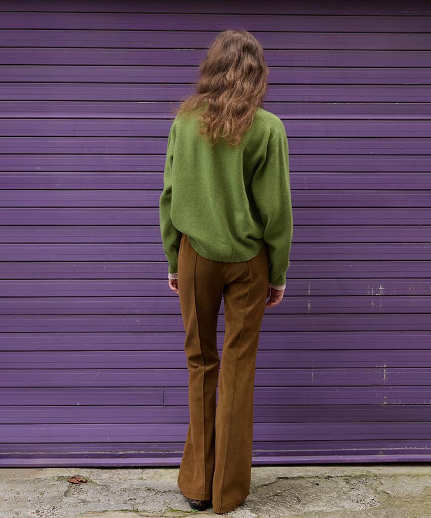 БРЮКИ-КЛЕШ из эластичной замши MURMURE_Obe Pants