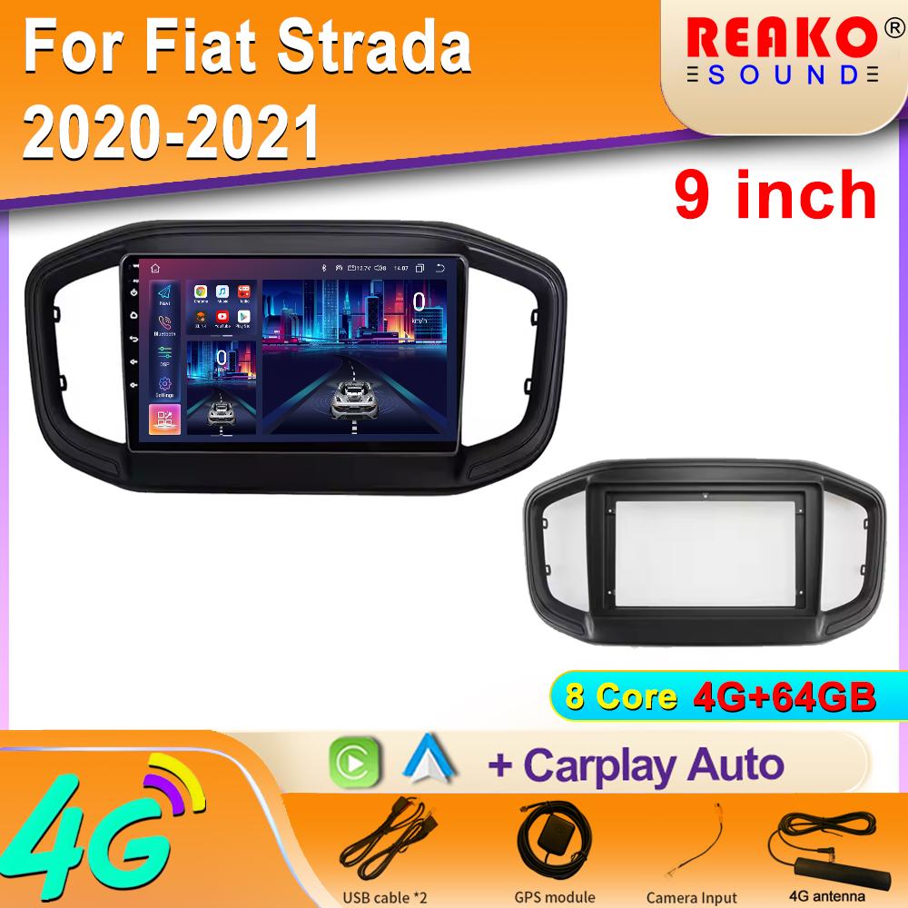 Android 2K Car Radio For Fiat Strada 2020 2021 2022 Video Multimedia Player Navigation Stereo GPS Carplay Autoradio