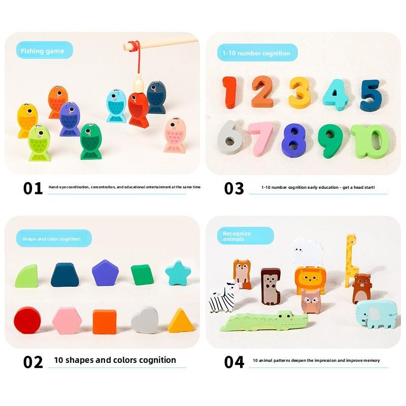 Wooden Board Educational With Animal Shapes For Fine Motor And Brain Training