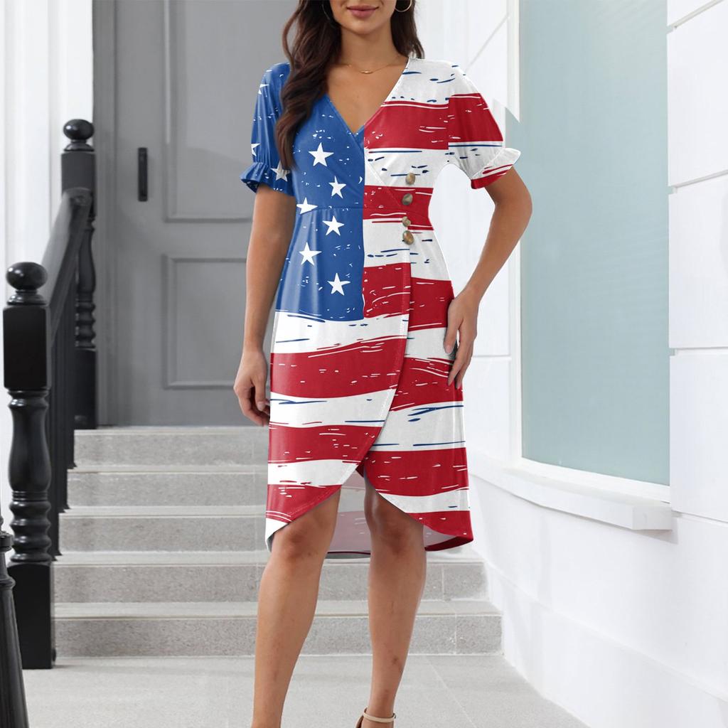 Пляжные платья для женщин, весна-лето, элегантное платье с V-образным вырезом и цветочным принтом в стиле бохо, струящееся гавайское платье макси с рюшами