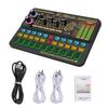 SK500 Portable Live Sound Card Voice Changer Device Audio Mixer Kit with Microphone Mic Stand Earphone