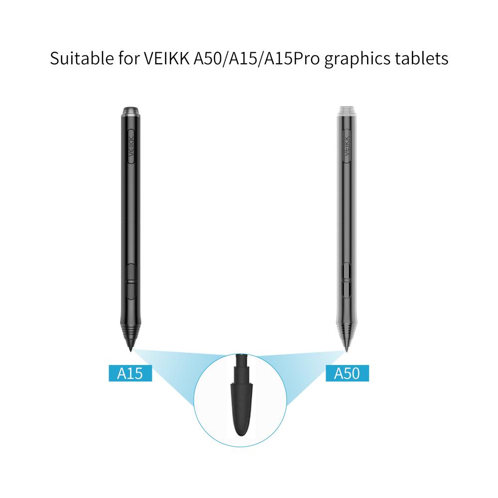 VEIKK P002 10 шт. Сменные наконечники для пера Безбатарейный стилус Износостойкий наконечник для графических планшетов VEIKK A50 A15 A15Pro