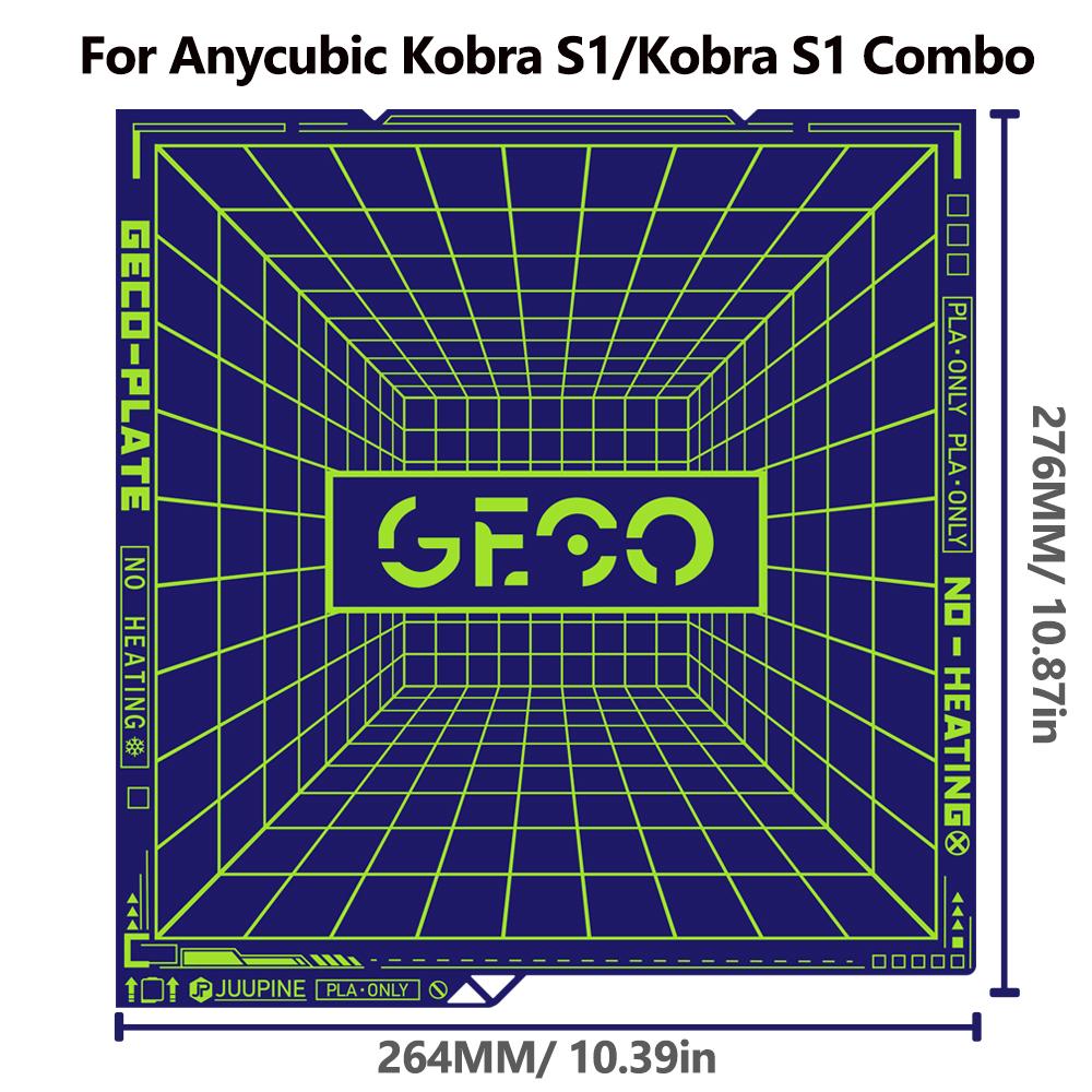 Juupine GECO Plate For Bambu Lab H2D X2D Build Plate PLA Bed Cold Plate For X1C A1 P2S X2D SuperTack Glacier For Bambu H2s Plate