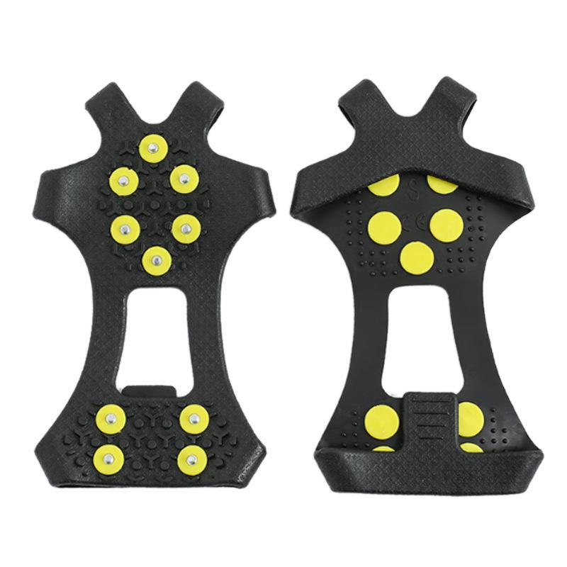 Non-Slip Ice Cleats: Ten-Tooth Grips for Kids & Adults - Snowfield, Ice Fishing, Mountaineering