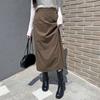 New ArrivalS Open Run Women S Nylon Blend Diagonal Slit Long Skirt Back Banding
