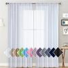 Bedroom Solid Color Double-string Triton Curtains, Living Room Gauze Curtains, Semi-shading Atmosphere, Thin Window Screens