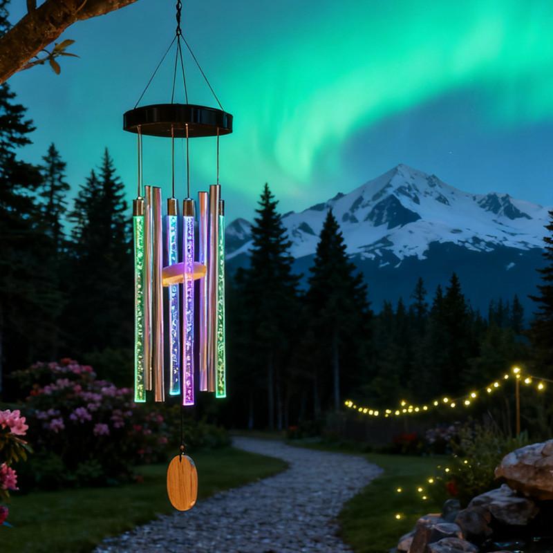 Солнечный Стеклянный Колокольчик-Свеча С LED Подсветкой Для Декора Сада На Открытом Воздухе