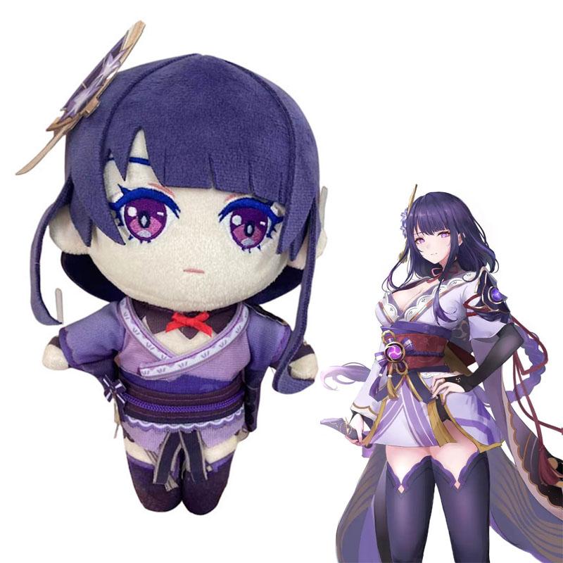 Genshin Impact Beelzebul Raiden Shogun Plush Toy Stuffed Figure Soft Doll Cosplay Bed Decoration Pillow Fans Props Gifts
