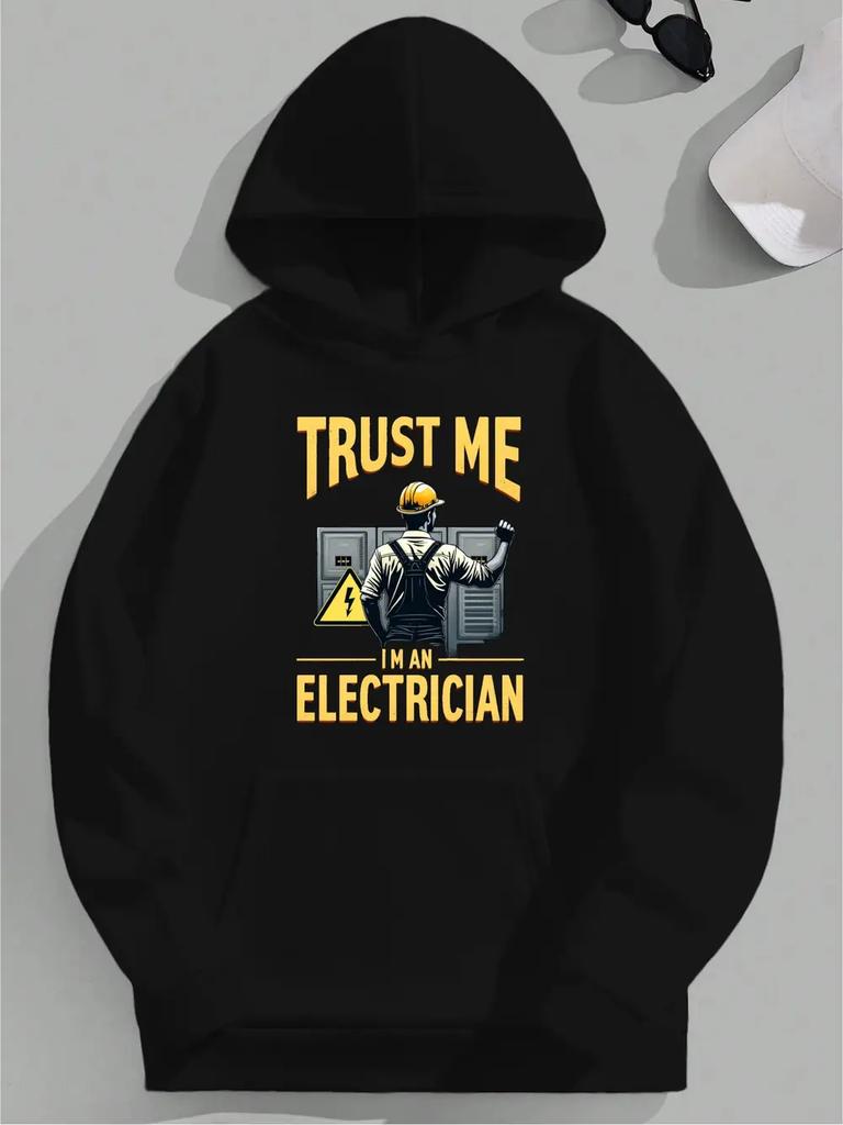 Plus Size Electrician Hoodie - "Trust Me