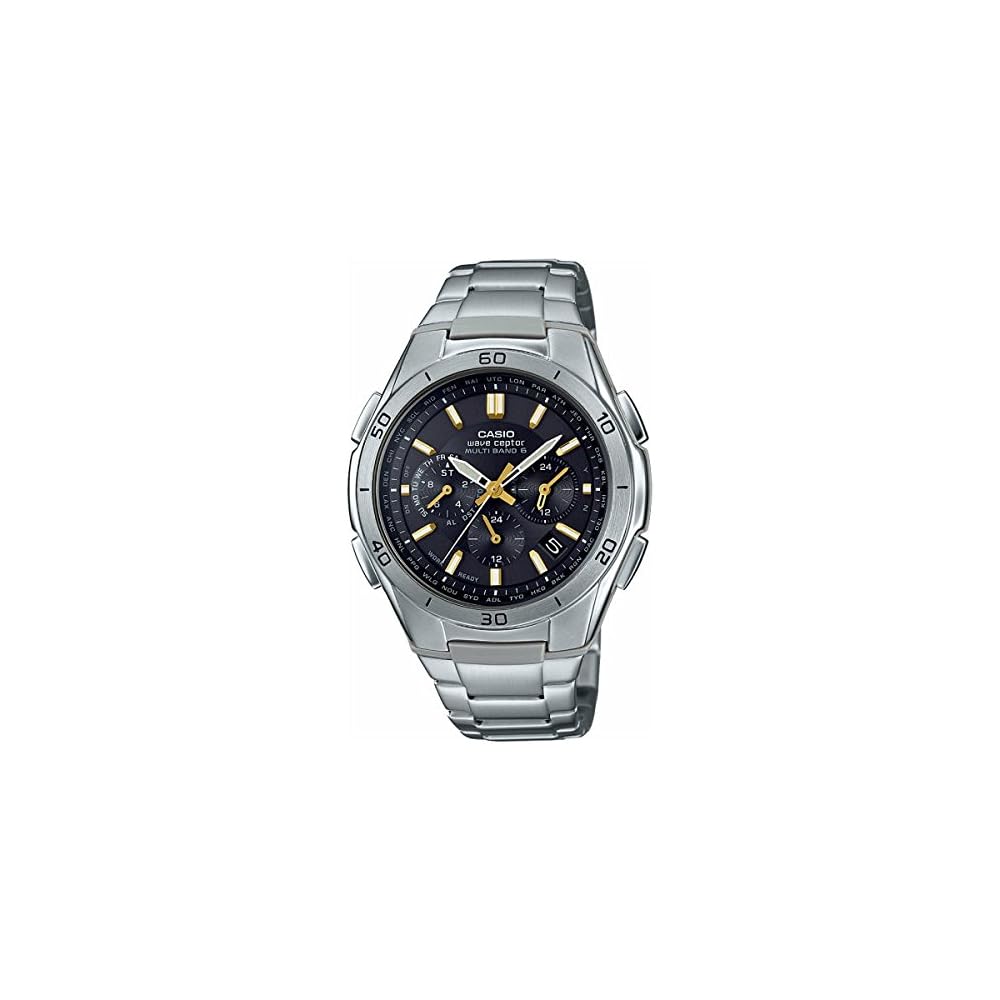 Мужские часы Casio Wave Scepter с солнечной батареей и радиосинхронизацией, серебристые, WVQ-M410DE-1A3JF