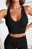Women's Fashion New Blouse Women's Black Deep Chest Low-cut Stylish Crop Top Blouse