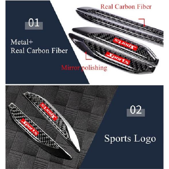 2 шт. Накладки на вентиляционные отверстия боковых крыльев автомобиля из углеродного волокна, внешние аксессуары
