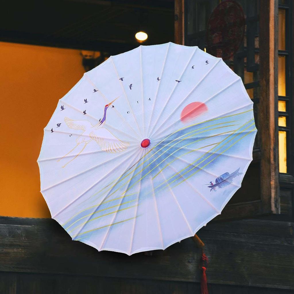 Chinese Oiled Paper Umbrella Art Classical Dance Decorative Antique for