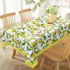 Желтая Лимонная Цветочная Прямоугольная Водонепроницаемая Скатерть Декор Стола для Вечеринки Скатерть для Кухни в Стиле Кантри Обеденного Стола Свадебные Украшения