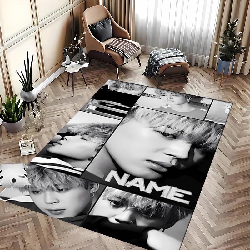 Custom personalization Jimin Area Rug - Perfect For Kitchen, Bathroom,Laundry Room Decor Large Size Available,Gift All Seasons