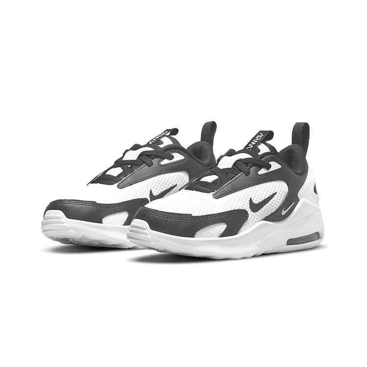 Nike Air Max Bolt CW1627-102 Детские Белые Черные Кроссовки для Бега с Воздушной Подушкой