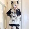 Женские футболки оверсайз Летние футболки Топы в стиле Y2k С коротким рукавом С круглым вырезом С принтом аниме Camisetas Повседневный шик Милые японские футболки