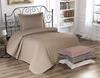 Star Quilted Bedspread Set 2pcs, Coverlet 180x240, Pillowcase 50x70, Single Size, Cappucino