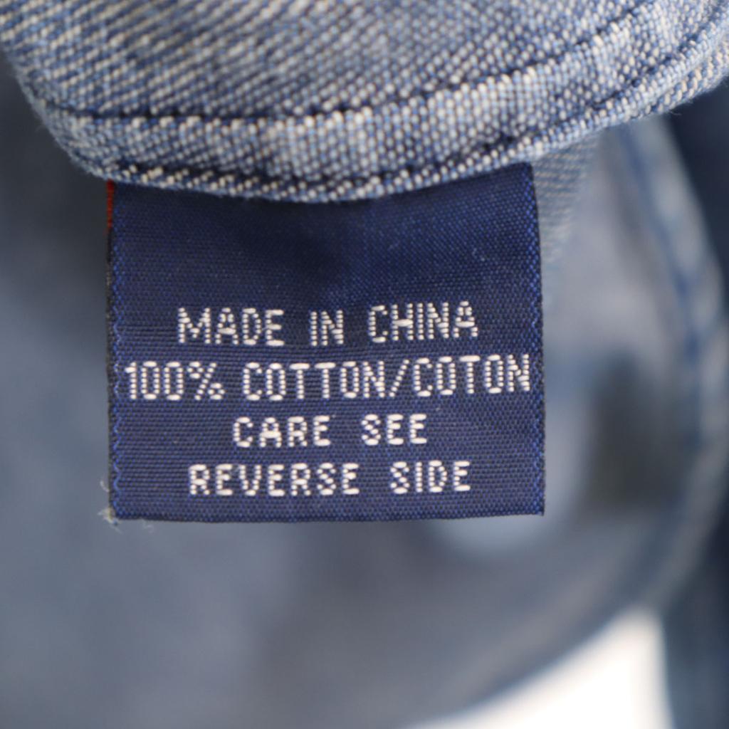 RALPH RALPH LAUREN Long sleeve Dungaree denim Button down shirt 8 Kid's Used