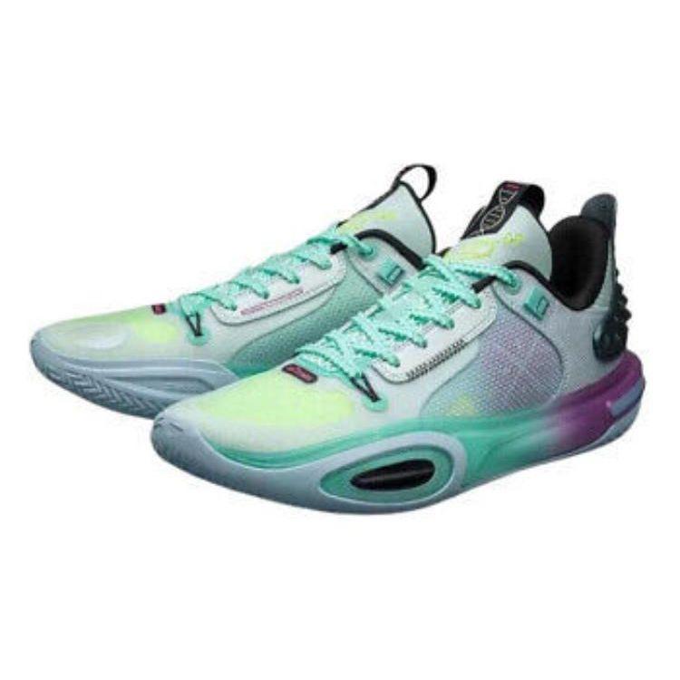 Li-Ning Мужские кроссовки Wade All City 11 Ice Blood Green Mint Purple ABAT005-3