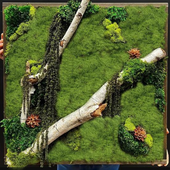 Подушка из искусственного мха Реалистичный искусственный мох Декор для кашпо Зеленый искусственный мох Дерн для DIY проектов Поделки Центральные элементы стола Декорации для сказочного сада