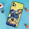 Miniature Schnauzer dog art Phone Case For iPhone 16 15 11 12 13 14 Pro Max Mini X XR XS MAX Plus Cover Coque