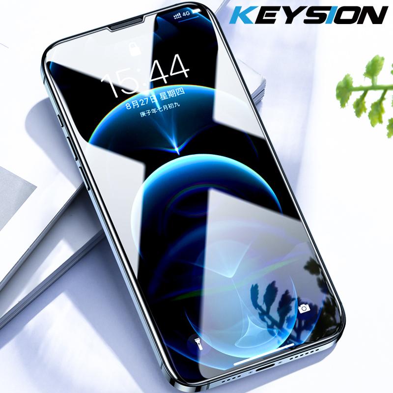 KEYSION Защитное закаленное стекло для iPhone 13 Pro Max 12 11 Pro, полная защита экрана для iPhone 13 mini SE2 XR X XS Max