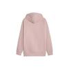 Puma Сплошной цвет, повседневная толстовка с капюшоном с заниженными плечами и длинными рукавами, топы унисекс, розовый 625301-23