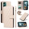 Для Motorola Moto G05 4G Кошелек-чехол Ромбовидная кожаная крышка для телефона с ремешком