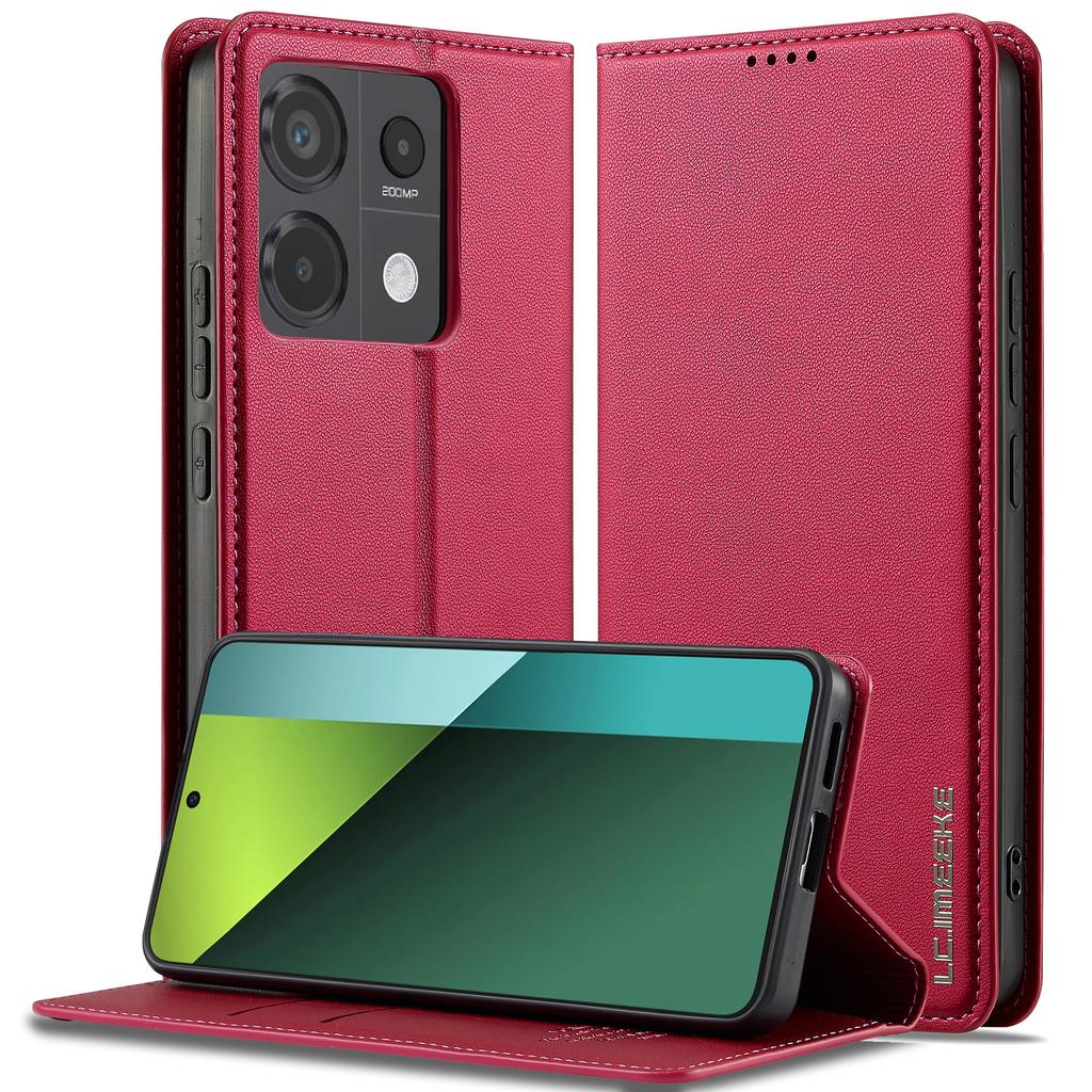 Прочный кошелек-чехол из кожи с магнитным слотом для карт для Xiao Redmi Note 14 Pro 5G 13 12 11, книжная подставка, деловой флип-чехол, сумка-портфель