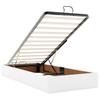 Ottoman Bed with Mattress & LEDs Pure White 80x200 cm Artificial Leather