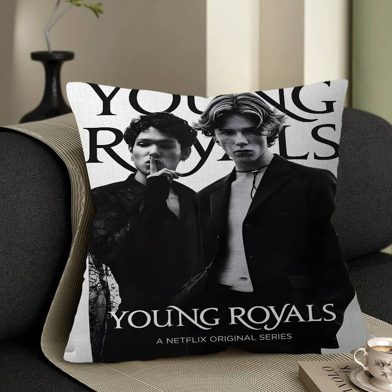 Young Royals Cushion Cover Inches Farmhouse Decor Home Throw Pillow Covers for Couch Decorations