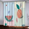 Aesthetic Room Decoration 3D Fruit Prints Patterns Window Curtain Living Room Decorative Blackout Curtains for The Bedroom